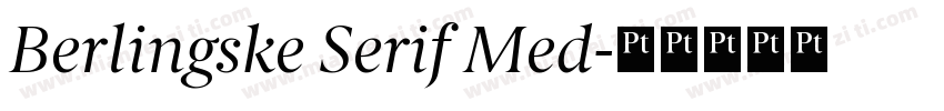 Berlingske Serif Med字体转换